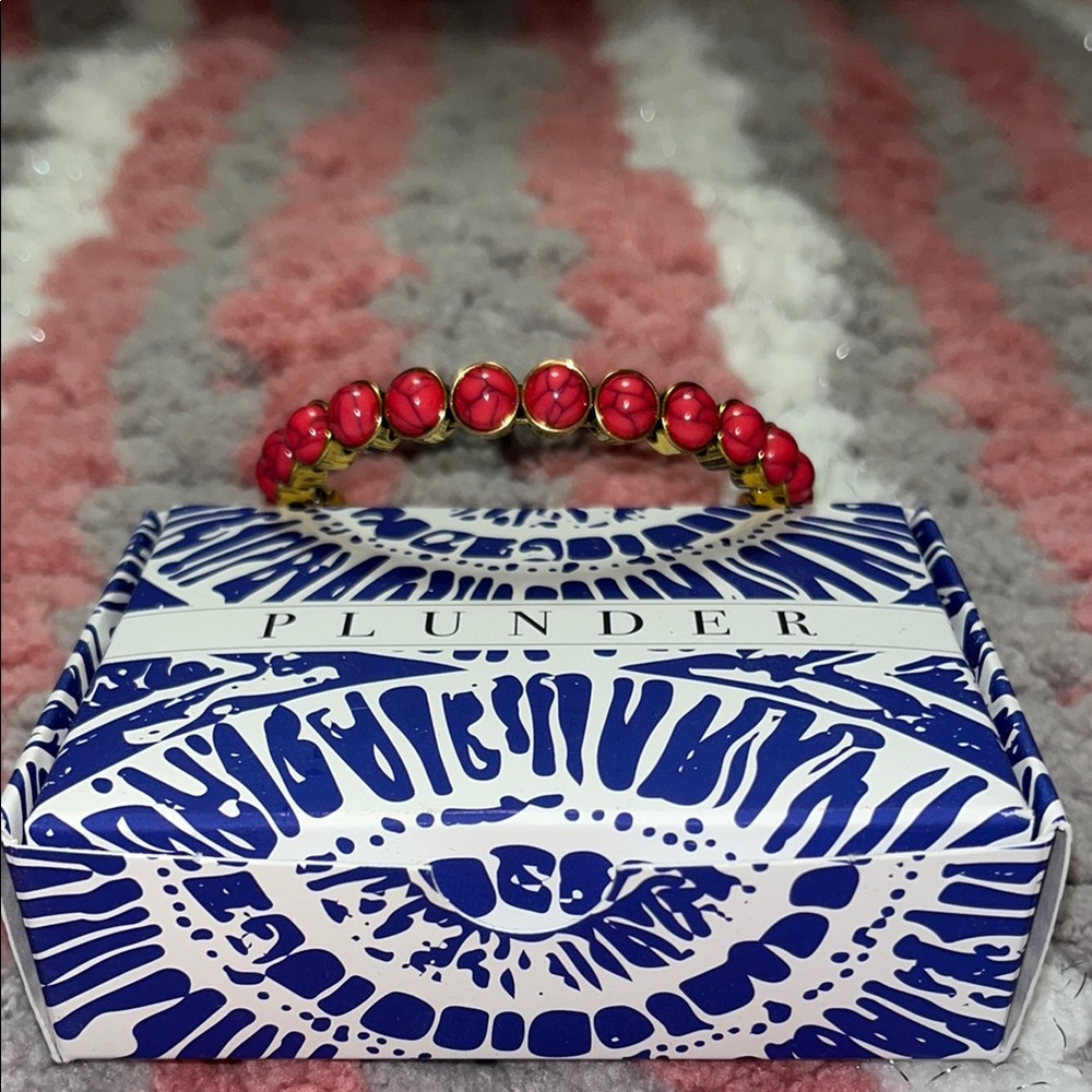 Plunder Hot Pink Beaded Magnetic Bracelet